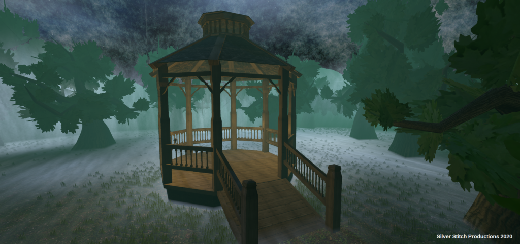 Gazebo in a Forest.